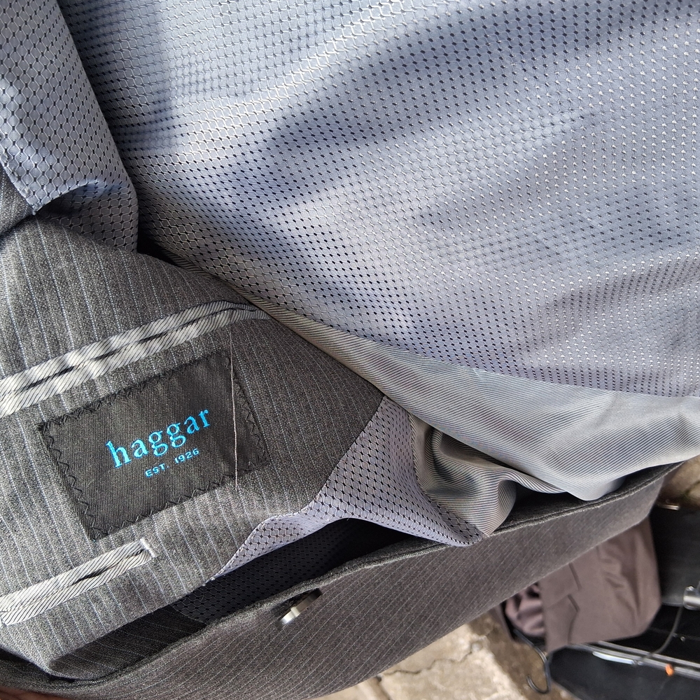 Haggar Charcoal Pinstripe Blazer